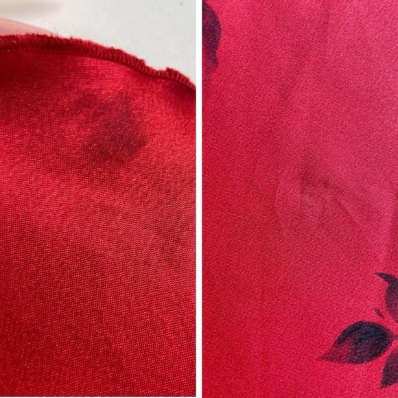 SOLDVintage red floral satin slip dressSOLD - Picture 5 of 8